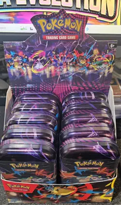 Pokemon TCG Mega Heroes Mini Tin Display Sealed 10 Mini Tins - Image 2