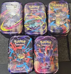 Pokemon TCG Mega Heroes Mini Tin Display Sealed 10 Mini Tins - Image 4