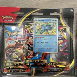 Pokemon TCG Mega Evolution 6 Three Booster Blister Pack Psyduck Promo New Sealed - Image 3