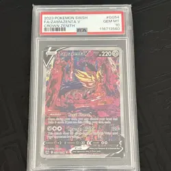 2023 POKEMON SWORD & SHIELD CROWN ZENITH #GG54 FULL ART/ZAMAZENTA V PSA 10 - Image 1