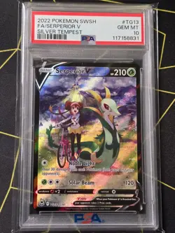 Pokemon 2022 Serperior V TG13/TG30 Full Art Silver Tempest GEM MINT PSA 10 - Image 1
