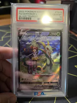 Pokemon 2022 Serperior V TG13/TG30 Full Art Silver Tempest GEM MINT PSA 10 - Image 3