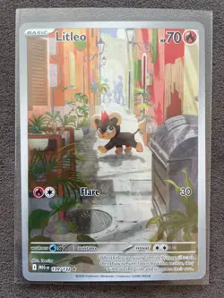 2025 Litleo 139/132 Illustration Rare Pokemon Mega Evolutions #139 Pack Fresh - Image 2