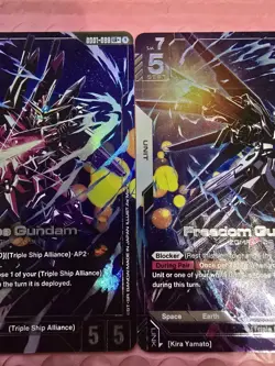 Freedom Justice LR+ COMBO GD01 Connecting ART Gundam Card Game - Image 3