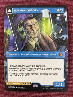 Norman Osborn BORDERLESS NM/M MTG Spiderman Magic Card - Image 1