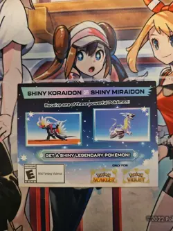 Shiny Koraidon & Miraidon Pokemon Scarlet Violet Code Card - Gamestop *CODE ONLY - Image 1