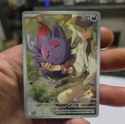 Pokemon Center Stamped Black Star Promo Card N's Zorua SVP 189 NM Art Rare - Image 1