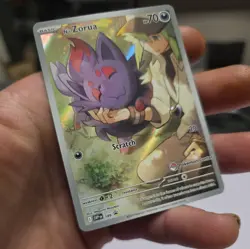 Pokemon Center Stamped Black Star Promo Card N's Zorua SVP 189 NM Art Rare - Image 2