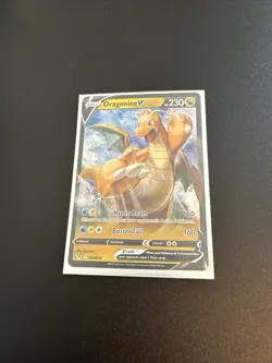 Pokemon TCG Dragonite V Pokemon Go 49/78 Full Art Ultra Holo Rare Card NM 2022 - Image 1