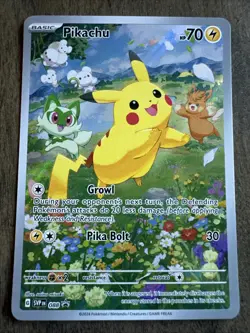 Pokemon TCG Pikachu Sv: Scarlet & Violet 088 Black Star Promo Card Holo - Image 1