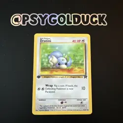 Pokemon Card 1st Edition Dratini 53/82 Team Rocket WOTC Excellent Condition - Image 1