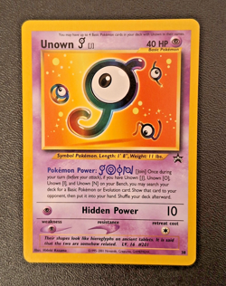Pokemon TCG Unown J 2001 Black Star Promo 38 Vintage Rare Card - Image 1