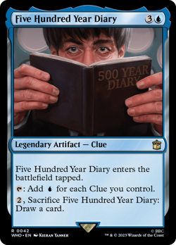 Five Hundred Year Diary (42) FOIL Doctor Who PLD Artifact Rare MTG CARD ABUGames - Image 1