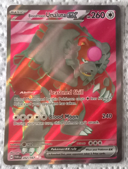 Pokemon TCG Bloodmoon Ursaluna 202/167 Twilight Masquerade Ultra Rare Card N/M - Image 1