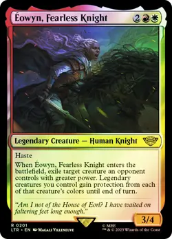 MTG FOIL Eowyn, Fearless Knight - The Lord of the Rings #201 - Image 1