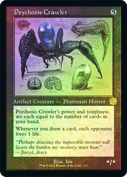 MTG FOIL Psychosis Crawler 107 Retro Frame - The Brothers' War Retro Artifacts - Image 1
