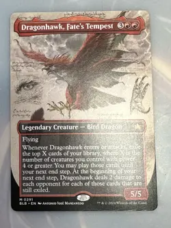 Dragonhawk, Fate's Tempest - #291 Regular (Borderless) Bloomburrow - Mtg - Image 1