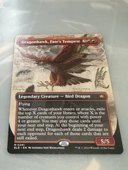 Dragonhawk, Fate's Tempest - #291 Regular (Borderless) Bloomburrow - Mtg - Image 2