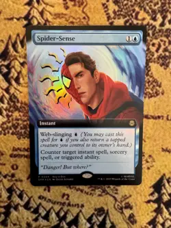MTG Spider-Man Spider-Sense 0284 Extended Art Foil Buy-a-Box Buy A Box Promo NEW - Image 1