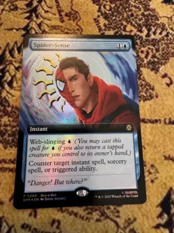 MTG Spider-Man Spider-Sense 0284 Extended Art Foil Buy-a-Box Buy A Box Promo NEW - Image 3