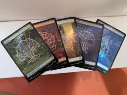 Spider-Man Magic The Gathering Full Art Foil Lands Set Of All 5 - Image 1