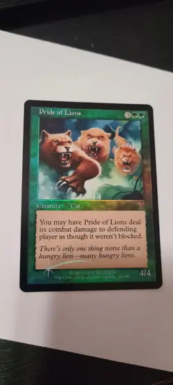 MTG PRIDE OF LIONS FOIL 7th Edition MINT UNCOMMON Creature 2001 Mint - Image 1