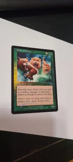 MTG PRIDE OF LIONS FOIL 7th Edition MINT UNCOMMON Creature 2001 Mint - Image 2