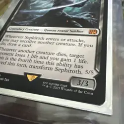 Sephiroth, Fabled SOLDIER Final Fantasy FF7 MTG Magic The Gathering NEAR MINT - Image 2