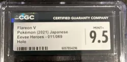 2021 POKEMON BLACK STAR PROMOS #SWSH149 FLAREON V CGC Mint+ 9.5 - Image 4