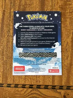 Shiny Koraidon & Miraidon Pokemon Scarlet Violet Code Card - Gamestop - Image 2