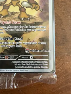 Pokemon Center Stamped Alakazam 009 Pokemon Mega Evolutions - ETB Promo Sealed - Image 2