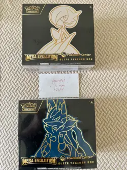 Pokemon Center Mega Evolution Gardevoir & Lucario ETB Elite Trainer Box Set of 2 - Image 1