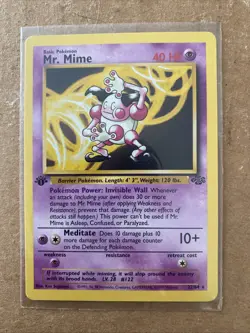 Pokemon TCG Mr. Mime Jungle Card 22/64 1st Edition Never Played Near Mint - Image 1