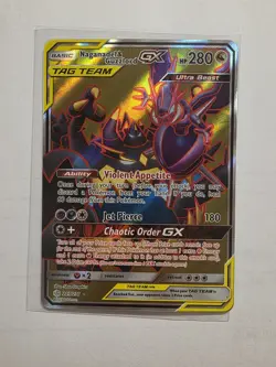 NAGANADEL & GUZZLORD GX 2019 Pokemon TAG TEAM Cosmic Eclipse Full Art #223/236 - Image 1