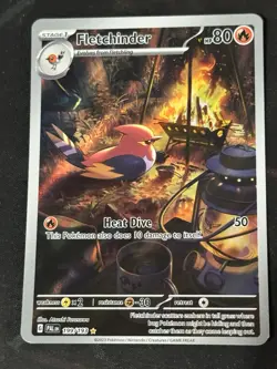 Fletchinder 199/193 IR Illustration Rare Holo Pokemon 2023 Paldea Evolved NM - Image 1