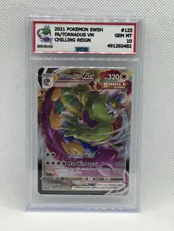 2021 Pokemon - TORNADUS VMAX 125/198 - Full Art VCG 10 GEM MINT - NO PSA/BGS - Image 1