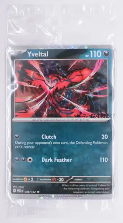 Yveltal (Sealed EB Games Promo) 088/132 R NM Mega Evolution MEG Pokemon TCG EN - Image 1
