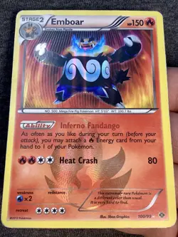 Emboar Holo Secret Rare BW Pokemon Next Destinies 100/99 Secret Rare - Image 3