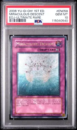 2006 Yu-Gi-Oh! Miraculous Descent Enemy of Justice EOJ 1st Edition UTR PSA 10 - Image 1