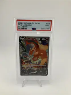 PSA 9 Charizard V 103/100 SR s9 Pokemon Card Star Birth Japanese 2022 - Image 1