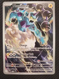 Thundurus 209 (Pokemon Center Exclusive) Promo Card - MINT - Holo - Unsealed - Image 1