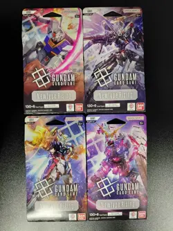 x4 GUNDAM CARD GAME Newtype Rising Booster Blister Packs GD01 English NEW SEALED - Image 1