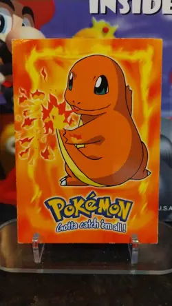 CHARMANDER Stage 1 Embossed POKEMON E4 of 12 Trading Card 1999 TOPPS #04 - Image 1