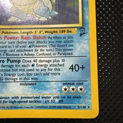 Pokemon TCG Blastoise Base Set 2 Holo Card 2/102 - Image 4