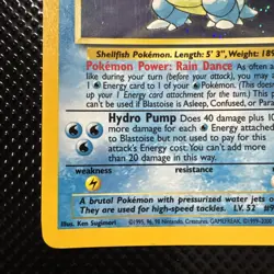 Pokemon TCG Blastoise Base Set 2 Holo Card 2/102 - Image 5