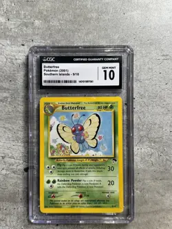 Pokemon Card Butterfree Promo CGC 10 Gem Mint, Southern Islands 9/18, 2001 (1) - Image 1