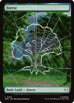 Forest (193) FOIL Marvel's Spider-Man NM Land Basic Land MAGIC MTG CARD ABUGames - Image 1