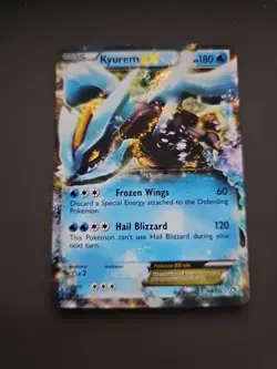 Pokemon TCG Card Basic Kyurem EX Ultra Rare Holo Legendary Treasures 44/113 - Image 1