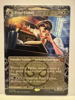 Peter Parker/Amazing Spider-Man - Borderless -Spider-Man - NM - MTG Magic - 0208 - Image 1