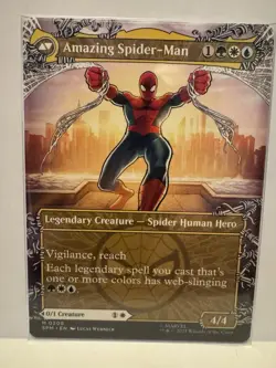 Peter Parker/Amazing Spider-Man - Borderless -Spider-Man - NM - MTG Magic - 0208 - Image 2